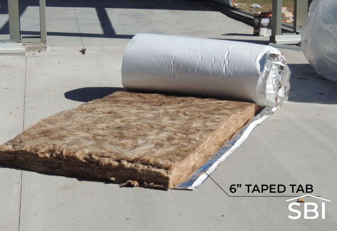 Insulation Roll with Taped Tab Insulation Roll Taped Tab