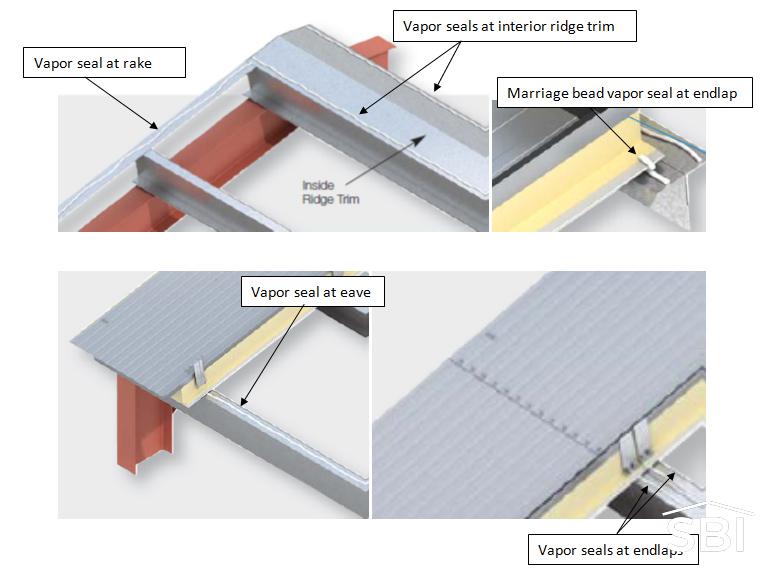 Roof Panel Vapor Seal Installation